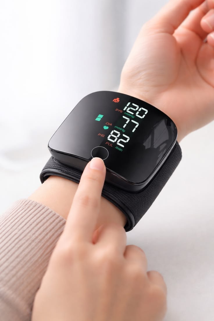 Smart Wrist Blood Pressure Monitor – Clinically Accurate & Rechargeable
