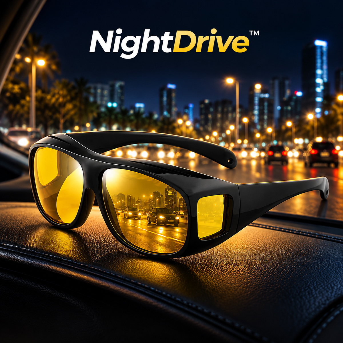 Lunettes NightDrive™ pendant un trajet nocturne