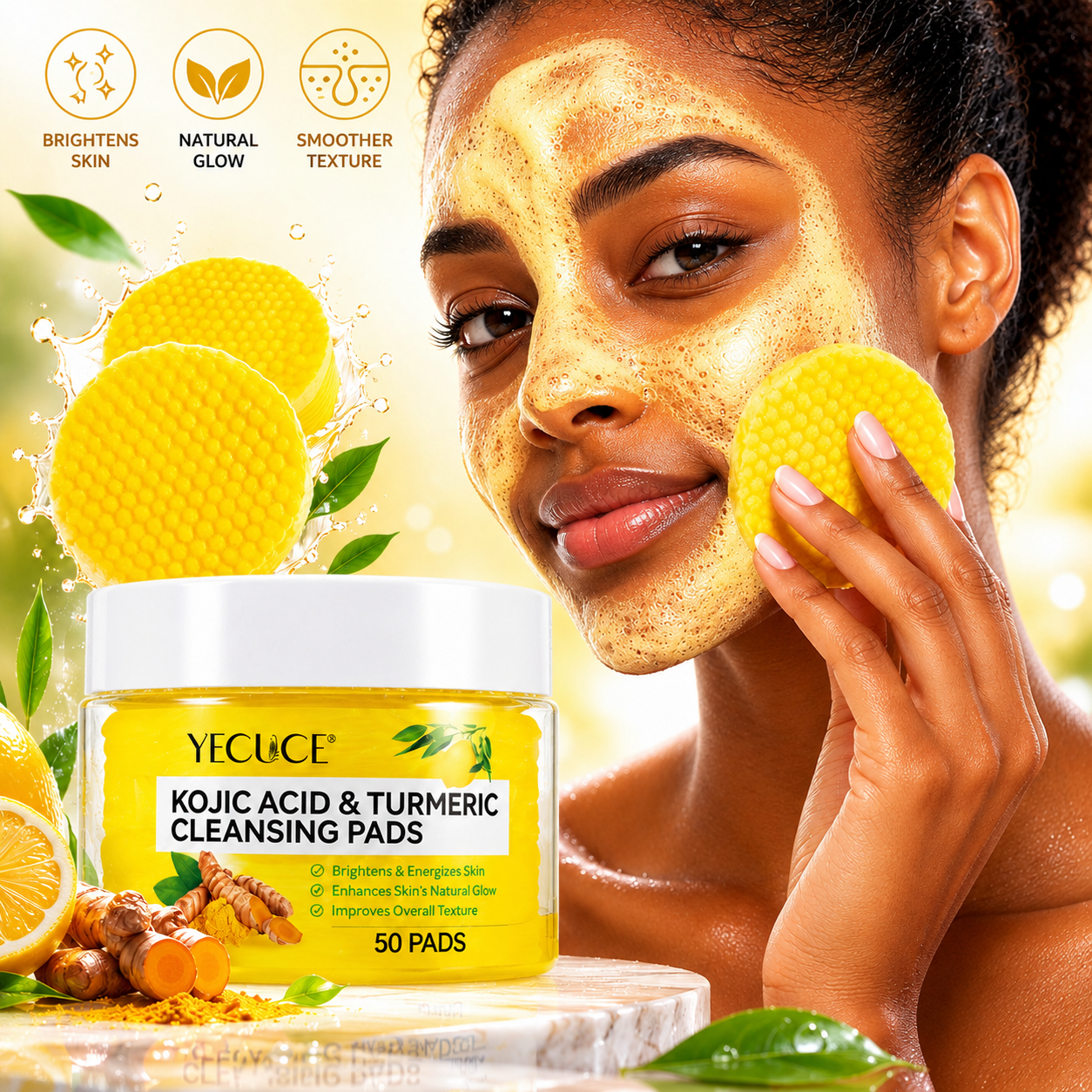 GlowPad™ – Kojic & Turmeric Cleansing Pads